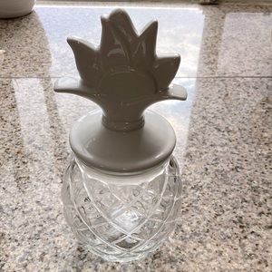 Pineapple Crystal and ceramic kitchen container